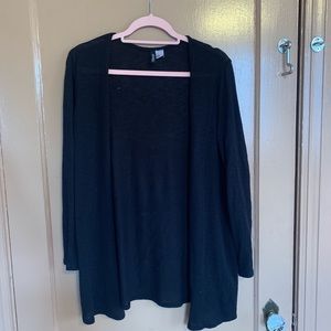 thin black cardigan